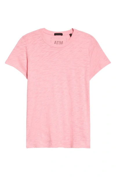 Shop Atm Anthony Thomas Melillo Schoolboy Cotton Crewneck T-shirt In Ballet Pink