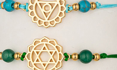 Eye Candy Los Angeles Chakra Bracelet In Gold