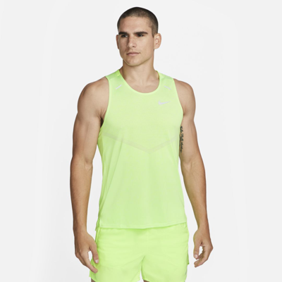 Shop Nike Dri-fit Rise 365 Men's Running Tank In Ghost Green,heather