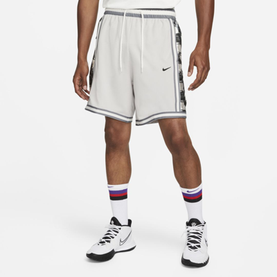 Shop Nike Men's Dri-fit Dna+ 8" Basketball Shorts In Grey