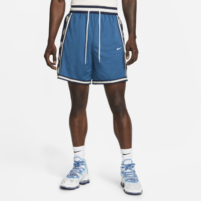Shop Nike Dri-fit Dna+ Men's 8" Basketball Shorts In Dark Marina Blue,phantom