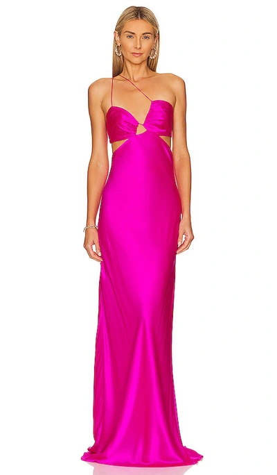 Shop The Sei Slant Bias Gown In Pink