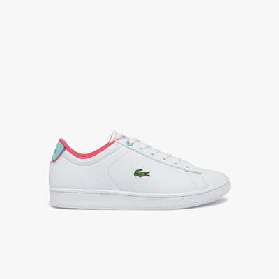 Lacoste Juniors' Carnaby Synthetic Color-pop Sneakers - 3 In White