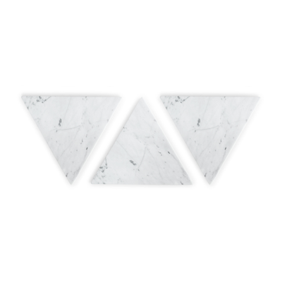 Shop Fs Objects Triangle Marble Trivet In White