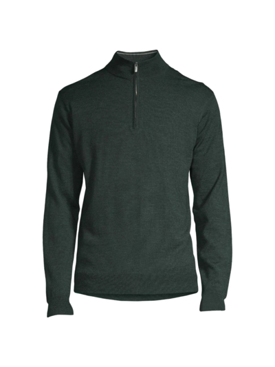 Shop Peter Millar Men's Crown Soft Quarter-zip Sweater In Balsam