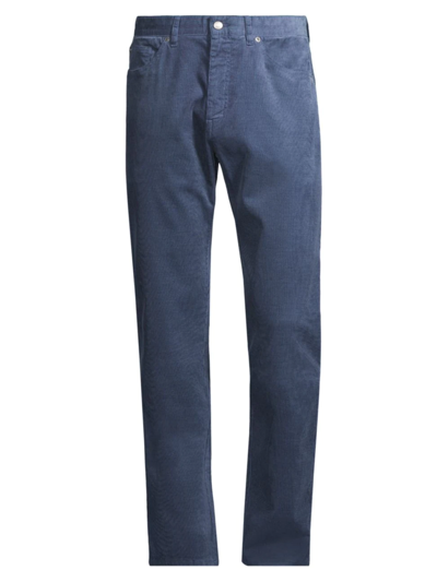 Shop Peter Millar Men's Superior Corduroy Pants In Ocean Blue