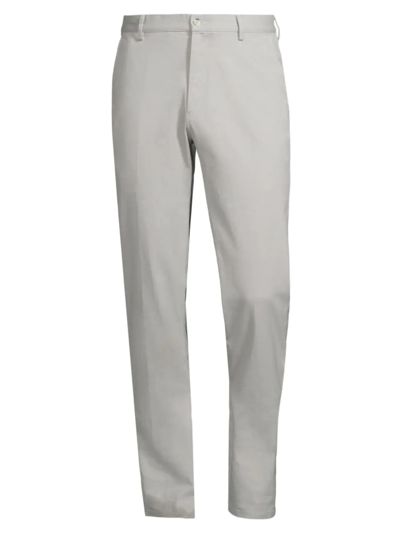 Shop Peter Millar Men's Pilot Flat Front Pants In Mountain Grey