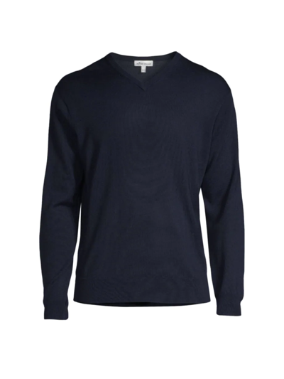 Shop Peter Millar Men's Crown Soft V-neck Sweater In Navy