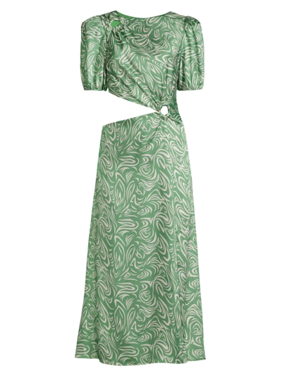 Shop Likely Women's Froccaro Swirl-print Midi Dress In Juniper