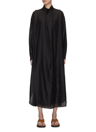 Shop The Row ‘atla' High Collar Maxi Dress In Black