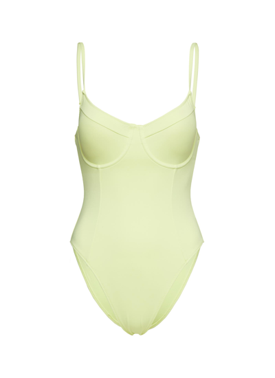 Shop Good American ‘showoff' Scuba One Piece Swimsuit In Green
