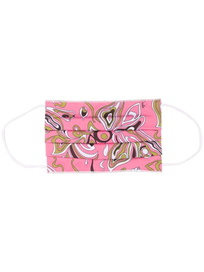 Pucci Africana-print Face Mask In Pink