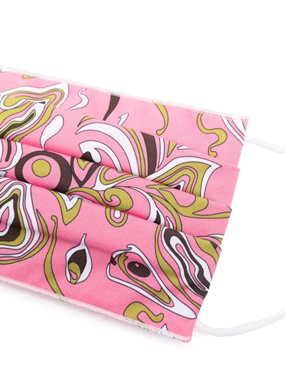 Pucci Africana-print Face Mask In Pink
