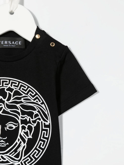 Shop Versace Medusa Cotton T-shirt In Black