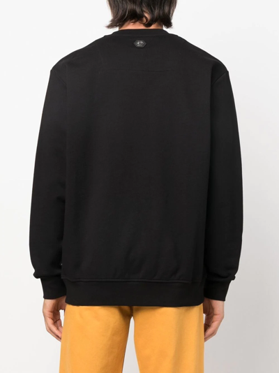 Shop Philipp Plein Logo-print Crew Neck Sweatshirt In Black