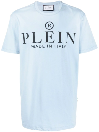 Philipp Plein Logo-print Short-sleeved T-shirt In Blue