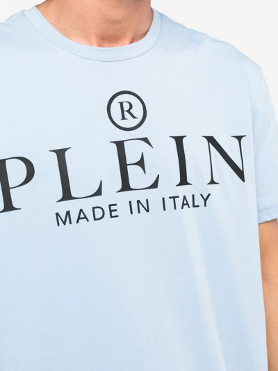 Philipp Plein Logo-print Short-sleeved T-shirt In Blue