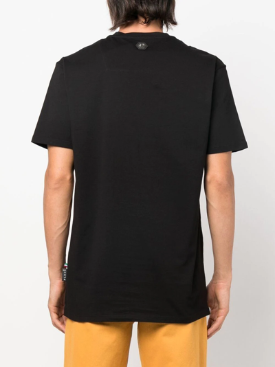 Shop Philipp Plein Logo-print Short-sleeved T-shirt In Black