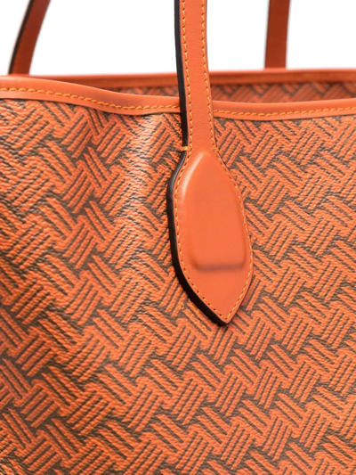 Delage Check-print Shoulder Bag In Orange