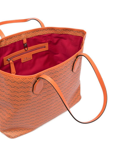 Delage Check-print Shoulder Bag In Orange