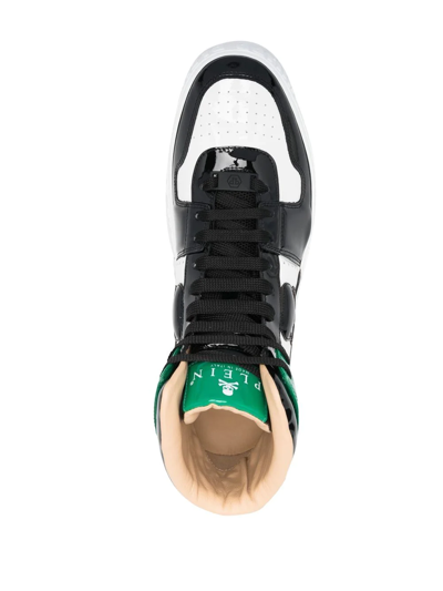 Shop Philipp Plein Skull Lace-up Sneakers In Green