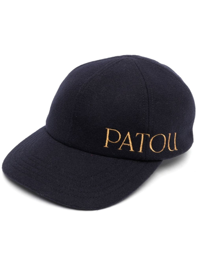 Shop Patou Embroidered Logo Cap In Blue