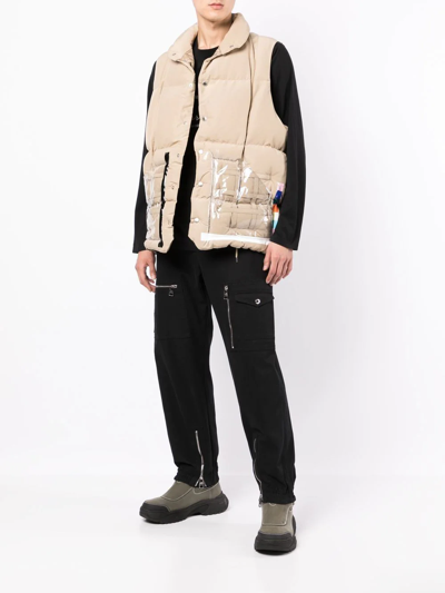 Takahiromiyashita The Soloist High-neck Padded Gilet In Brown