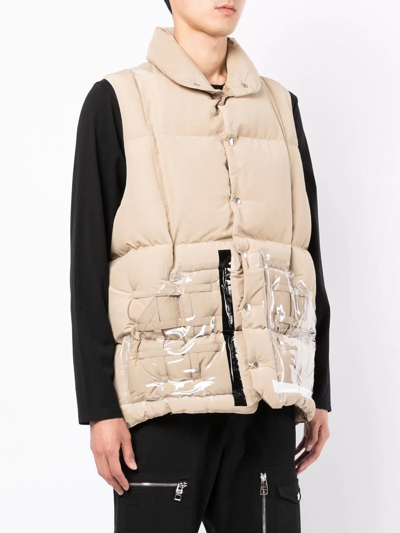 Takahiromiyashita The Soloist High-neck Padded Gilet In Brown