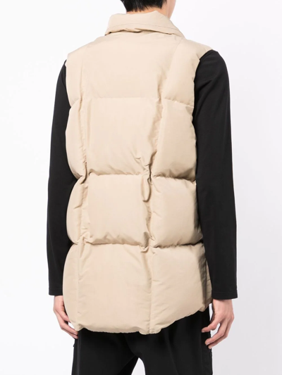 Takahiromiyashita The Soloist High-neck Padded Gilet In Brown