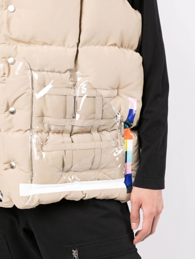 Takahiromiyashita The Soloist High-neck Padded Gilet In Brown