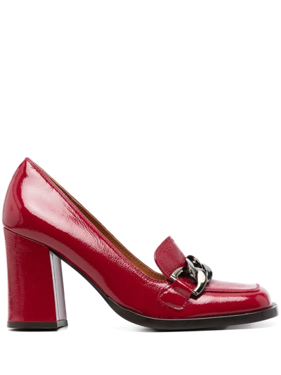 Shop Chie Mihara Chain Link-detail 95mm Pumps In Red