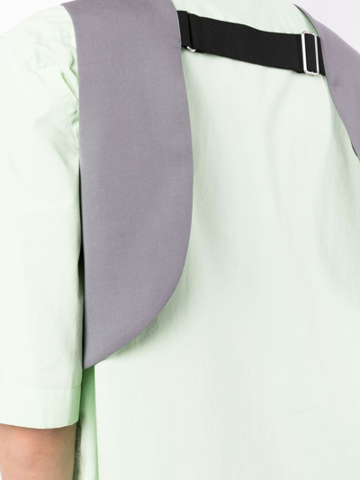 Shop Jil Sander Sleeveless Cropped Vest In Grey