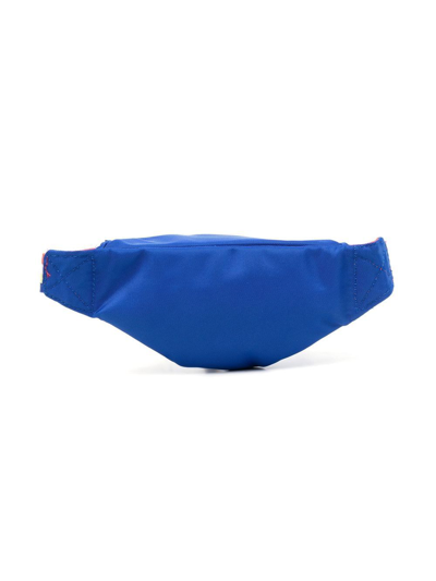 Shop Kenzo Cross Logo-print Belt Bag In Blue