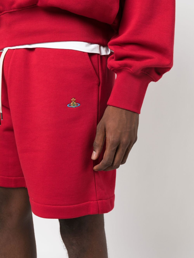 Shop Vivienne Westwood Orb-detail Track Shorts In Red