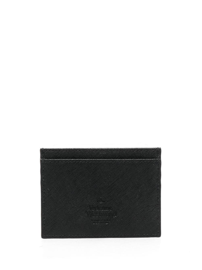 Shop Vivienne Westwood Debbie Leather Cardholder In Black