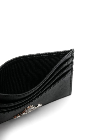 Shop Vivienne Westwood Debbie Leather Cardholder In Black
