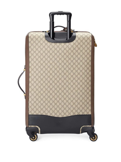 Shop Gucci Large Ophidia Suitcase In Brown