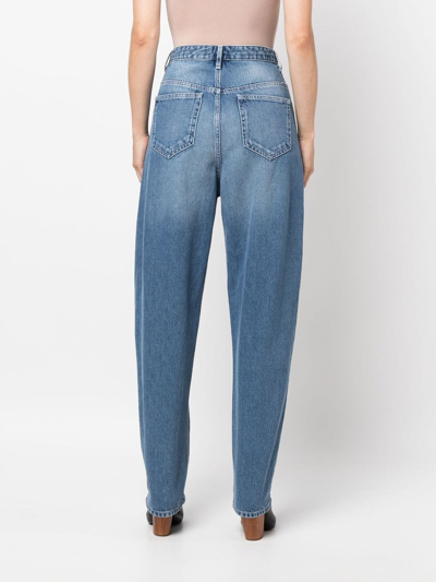 Shop Isabel Marant Étoile Cropped Straight-leg Jeans In Blue