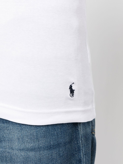 Shop Polo Ralph Lauren Embroidered-logo U-neck Vest Set Of 2 In White
