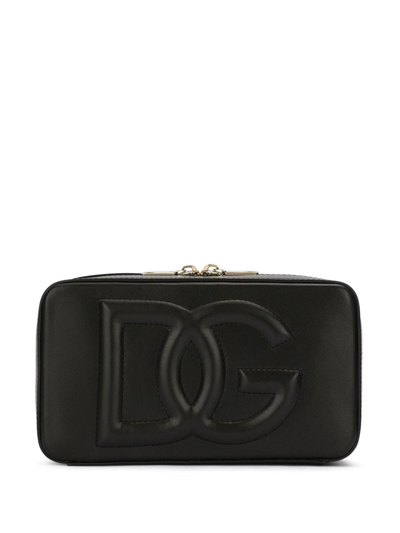 Shop Dolce & Gabbana Small Dg Logo Camera Bag In Black