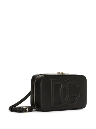 Shop Dolce & Gabbana Small Dg Logo Camera Bag In Black