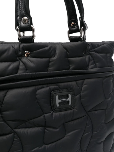 Shop Hogan Quilted-finish Tote Bag In Black