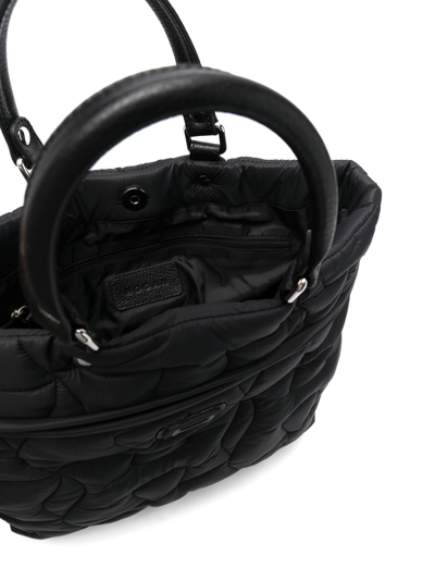 Shop Hogan Quilted-finish Tote Bag In Black