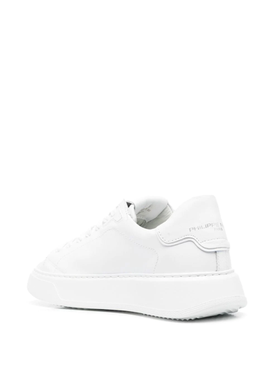 Shop Philippe Model Paris Logo-patch Low-top Sneakers In White