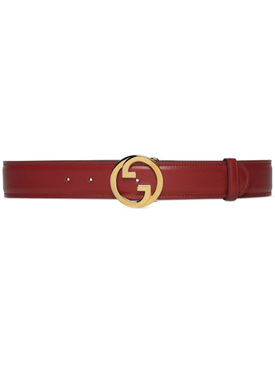 Shop Gucci Blondie Gg-buckle Belt In Red