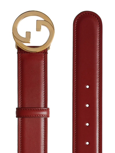 Shop Gucci Blondie Gg-buckle Belt In Red