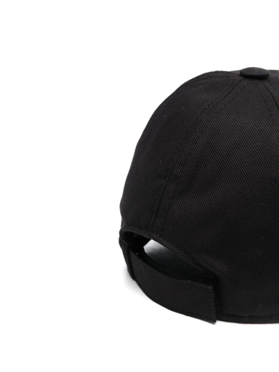 Dolce & Gabbana Embroidered-logo Touch-strap Cap In Black