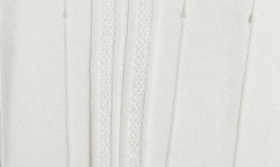 Thom Browne Cricket Stripe Oversize Cotton Cardigan In White