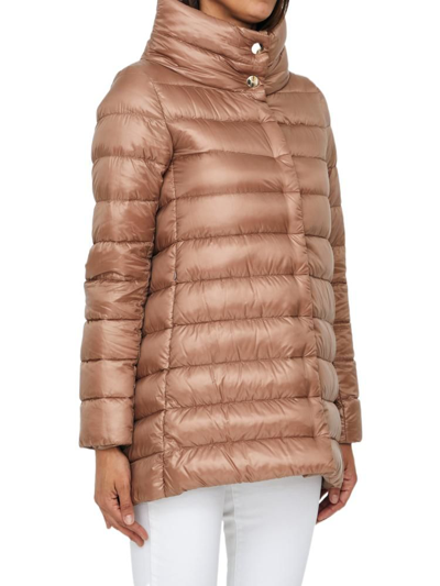 Herno Matilde Mid Down Jacket In Beige