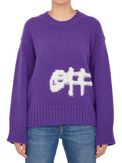 Shop Off-white Women's Purple Other Materials Sweater